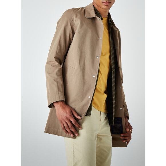 Wax London Waxed Navarino 3.0 Tan Snap Lightweight Olmetrex Rain Coat Jacket M - Picture 1 of 8